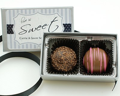 2 Piece Gourmet Truffle with Custom Label | Munsons Chocolates