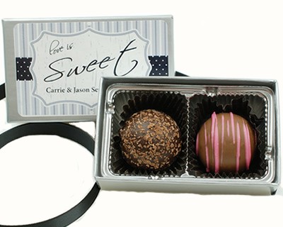 2 Piece Gourmet Truffle with Custom Label