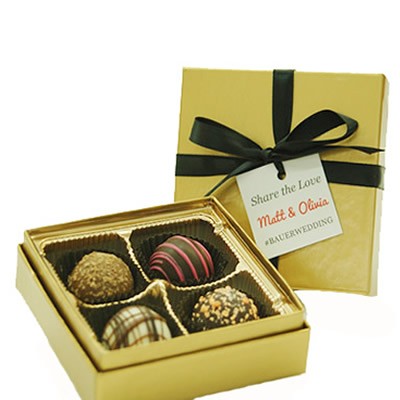 4 Piece Clear Chocolate Gift Box