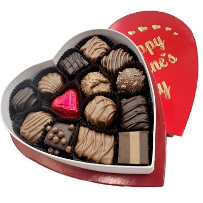 Chocolate Assortment in Red Heart Box 6 oz. Munsons Chocolates