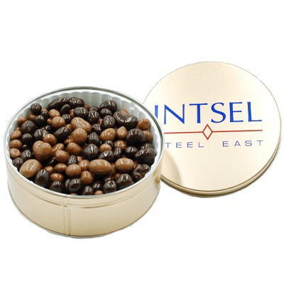 Chocolate Bridge Mix Tin With Logo 28 oz.