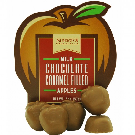 Caramel Filled Chocolate Apples 2 oz.