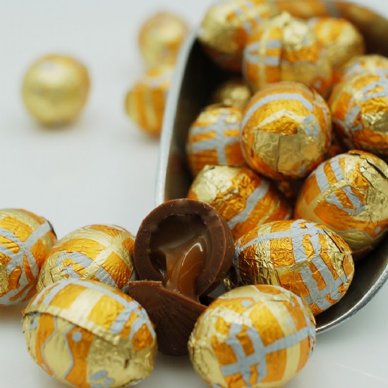 Milk Chocolate Caramel Foiled Eggs 1 lb.