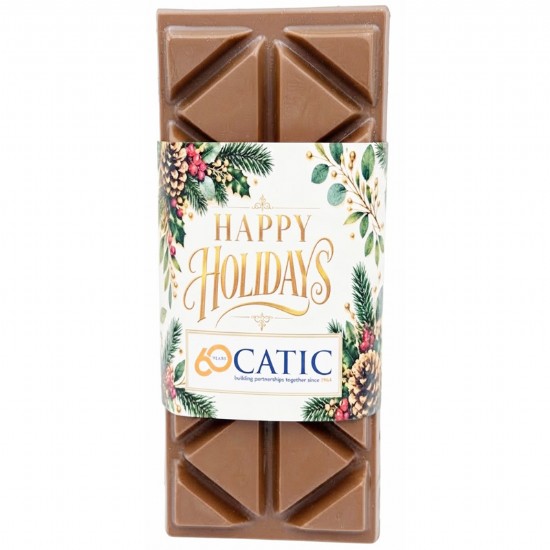 Custom Logo Holiday Wrapper MILK Break-Up Bar (8 Bars Per Case)
