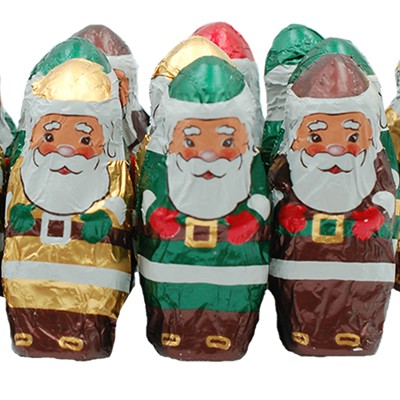 Dark Chocolate Foiled Santas 1 lb.