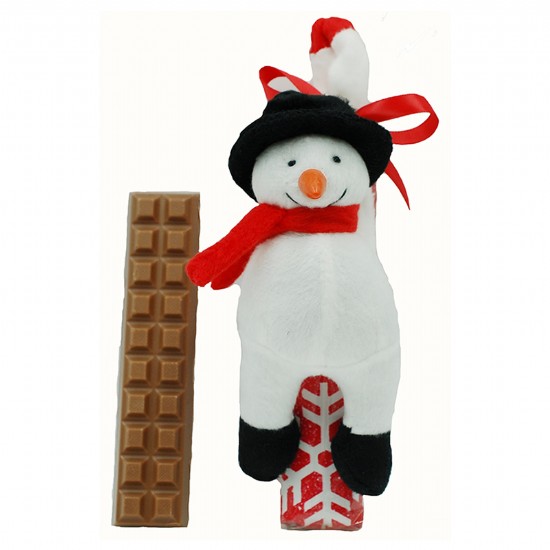 Milk Chocolate Bar with Snowman Magnet 1.5 oz.