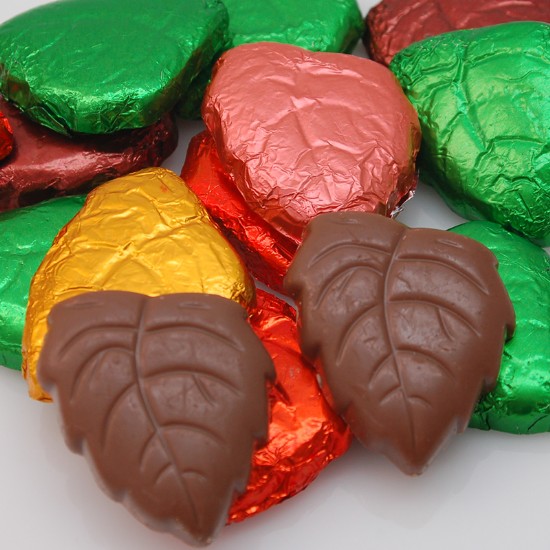 Milk Chocolate Foiled Leaves 1 lb.