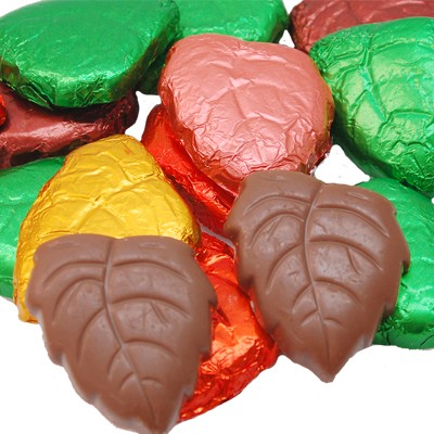 Milk Chocolate Foiled Leaves 1 lb.
