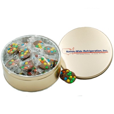 Milk Chocolate Mini Munsonette Tin With Logo 16 oz. (individually wrapped)