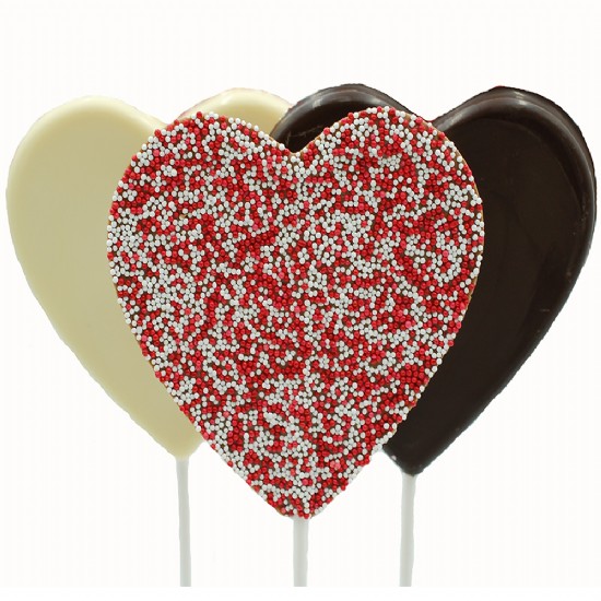 Valentine Non Pareil Chocolate Pop 2 oz.
