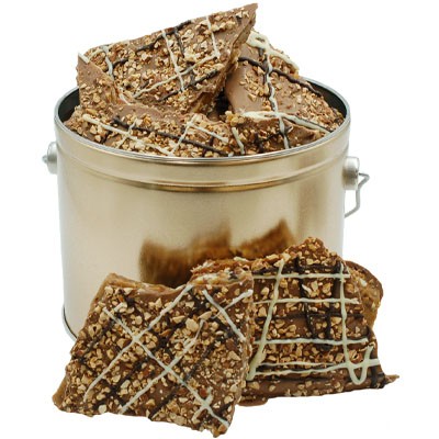 Chocolate Brickle Tin With Logo (2 lbs.) Minimum order 5 tins