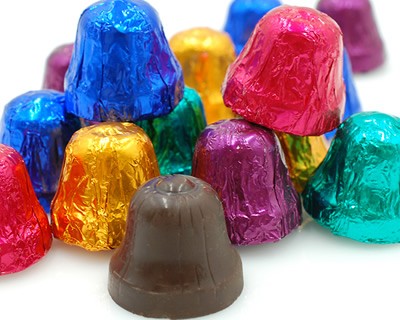 Dark Chocolate Foiled Bells 1 lb.