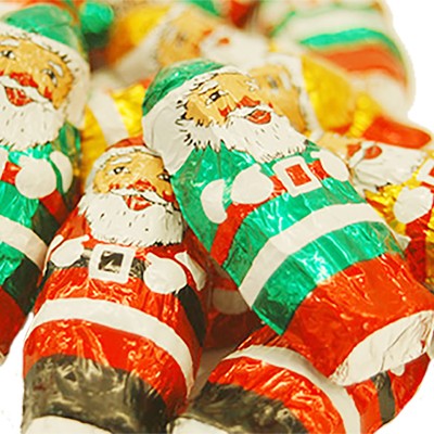 Milk Chocolate Foiled Santas 1 lb.