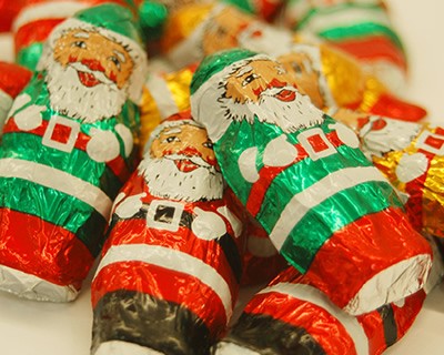 Milk Chocolate Foiled Santas 1 lb.