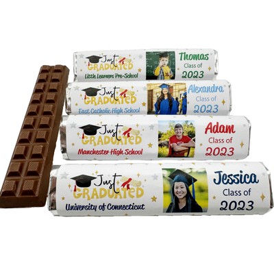 Custom Photo Graduation Milk Chocolate Bars 1.5 oz (30 Bars Per Case)