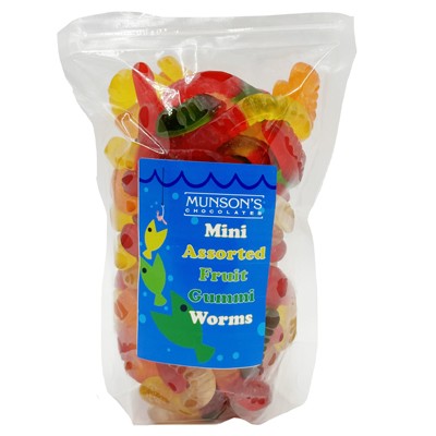Mini Assorted Fruit Gummi Worms 12 oz.