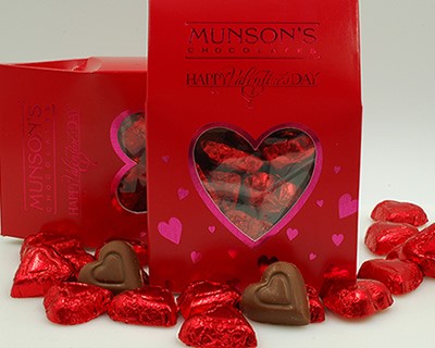 Milk Chocolate Red Foiled Heart Tote