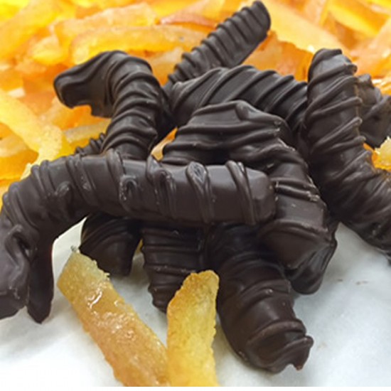 Dark Chocolate Covered Orange Peels 1 lb.