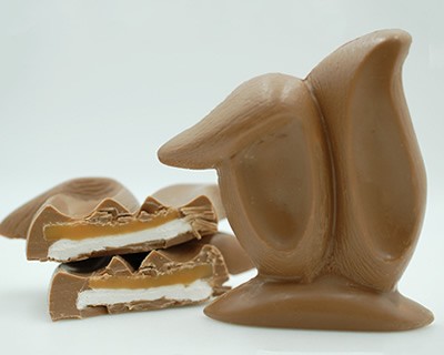 Chocolate Caramel Marshmallow Stuffed Bunny Ears