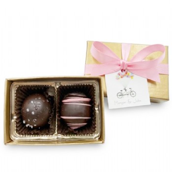 2 Piece Gourmet Truffle with Custom Tag