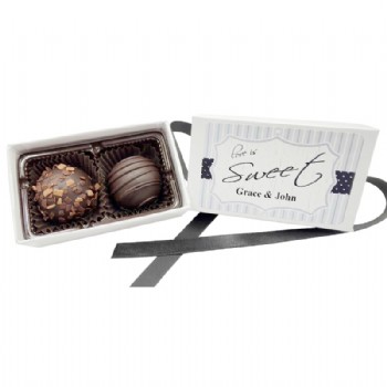 2 Piece Gourmet Truffle with Custom Label