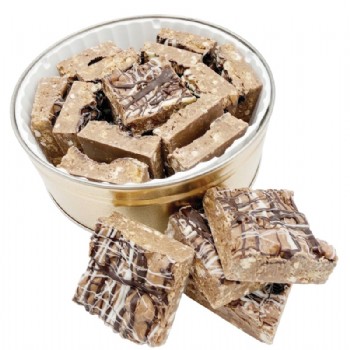 Chocolate Brickle Tin With Logo (24 oz) Minimum order 5 tins