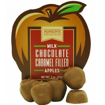 Caramel Filled Chocolate Apples 2 oz.