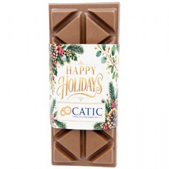 Custom Logo Holiday Wrapper MILK Break-Up Bar (8 Bars Per Case)