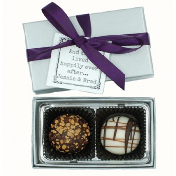 2 Piece Gourmet Truffle with Custom Tag