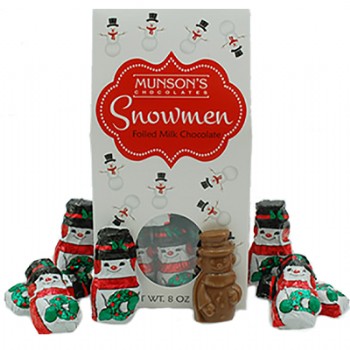 Milk Chocolate Foiled Snowmen Tote 8 oz.