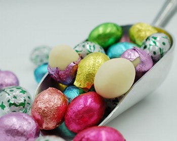 White Chocolate Foiled Eggs 1 lb.