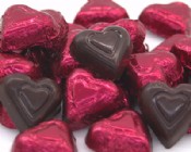 Dark Chocolate 72% Foiled Hearts