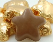 Milk Chocolate Gold Foiled Stars