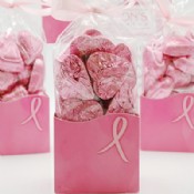 American Cancer Pink Foiled Hearts 8 oz